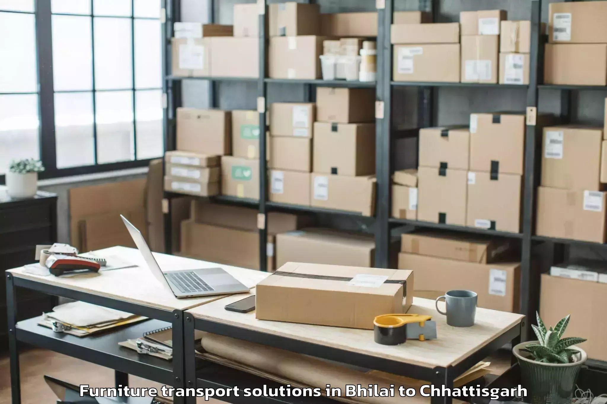 Expert Bhilai to Chhuriya Furniture Transport Solutions